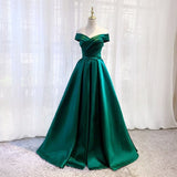 Off Shoulder Silk Formal Gown