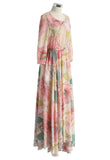 SPRING SCENERY FLORAL MAXI DRESS( Clearance sale