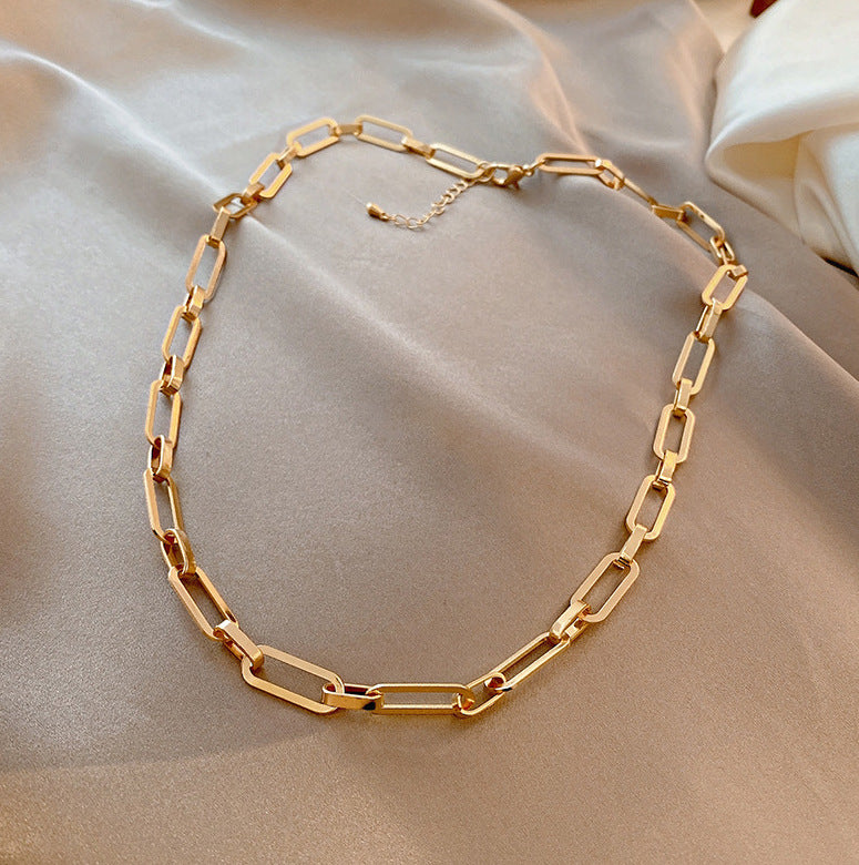Hollow Wide Chain Necklace