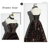 Strapless Sequins Prom Dress