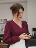 Puff Sleeve Solid Blouse( CLEARANCE SALE