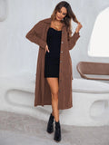 Buckle Sleeve Belted Coat