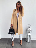 Parien Brown Long Trench Coat