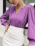 Puff Sleeve Solid Blouse( CLEARANCE SALE