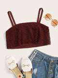 Zip Back Cut Out Cami Top