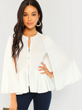 Zip Up Peplum Coat